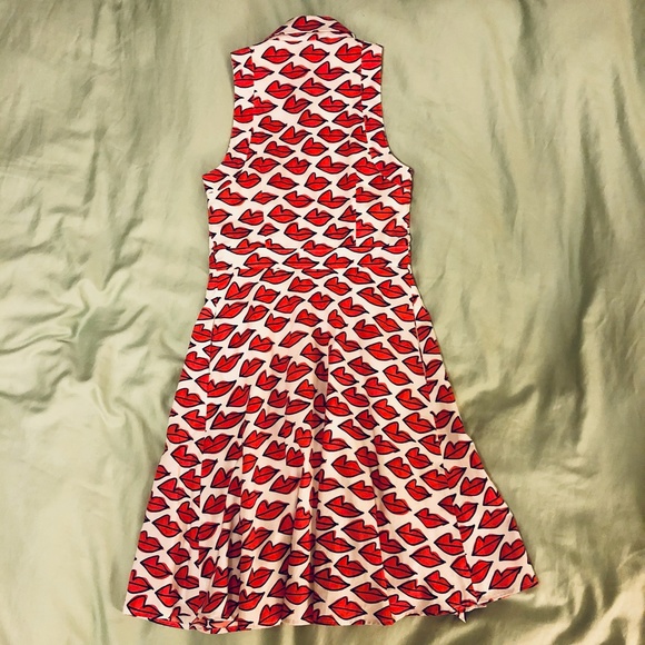 Anthropologie Ann Howell Bullard Lips Kiss Dress 0 - Picture 6 of 7